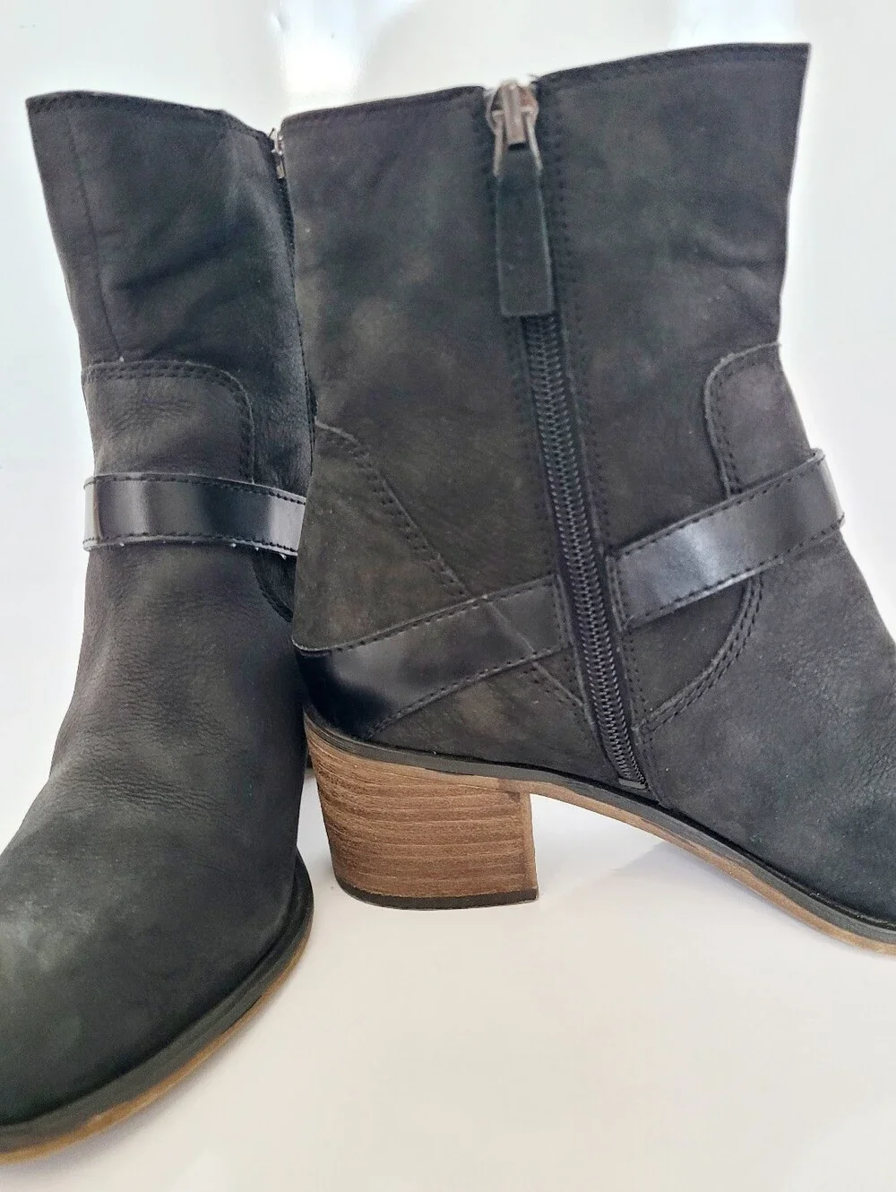 Franco Sarto Larisa 2 Nubuck Leather Moto Ankle Boots 2